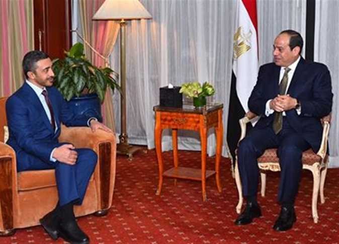 السيسى يستقبل وزير خارجية الإمارات وسفير السعودية بواشنطن.