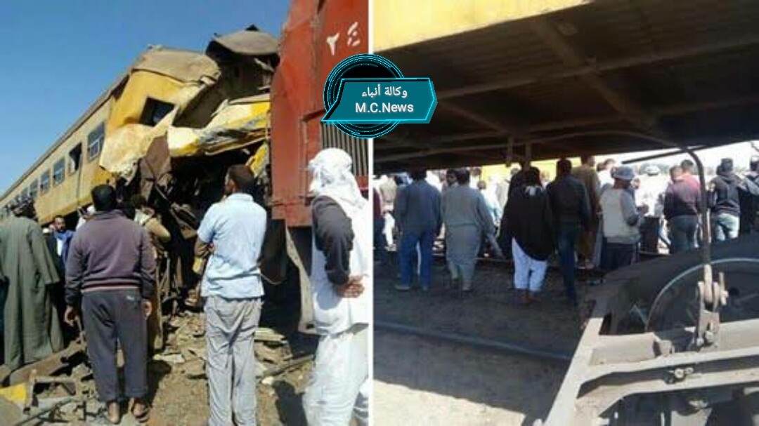 مشاهد حيه لحادثة تصادم قطاري البحيرة .. والتضامن 50 ألف لكل متوفي  (تقرير)