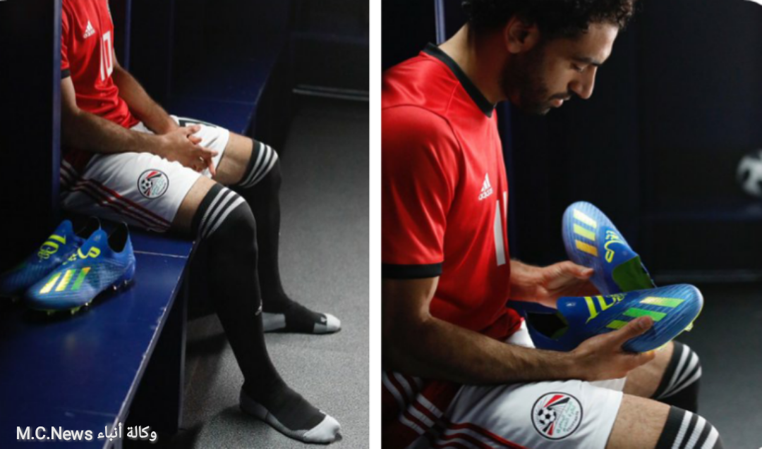 شاهد ماذا كتب محمد صلاح على الحذاء الذي سوف يلعب به مباريات كأس العالم؟