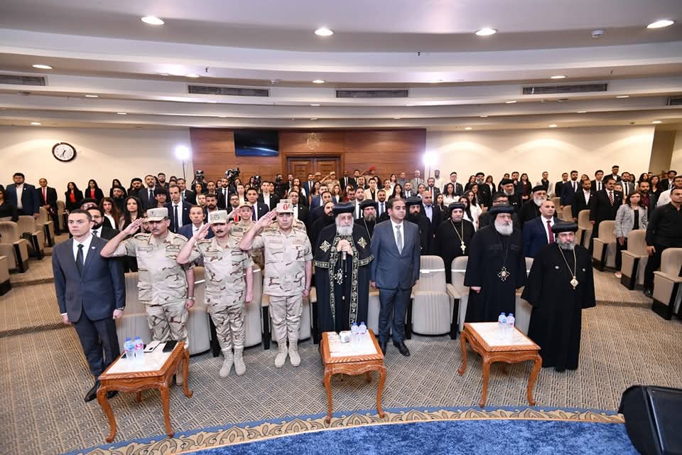 ندوة تثقيفية لقوات الدفاع الشعبي والعسكري بالكاتدرائية بحضور قداسة البابا تواضروس بعنوان "وطني مصر"