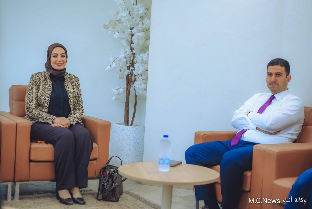 النائبة بسمة هنداوي أثناء لقاء الدكتور محمد جبريل